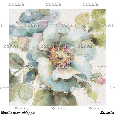 Blue Rose Acrylic Print | Zazzle | Oil painting flowers, Painting ...