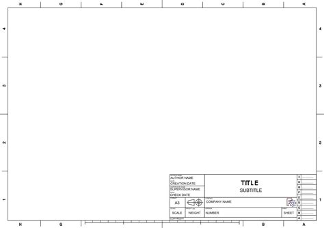 Autocad Title Block Template A3