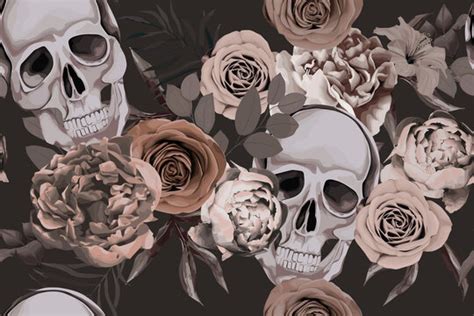 Flower Skull Backgrounds