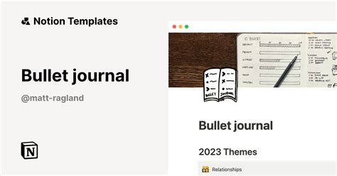 Bullet journal Template | Notion Marketplace