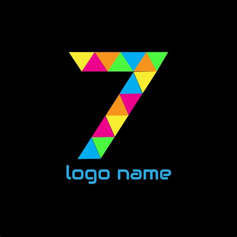 7 logo colorful design 9228693 Vector Art at Vecteezy