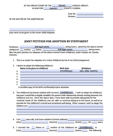 Florida Adoption Forms: A List of Forms and Instructions