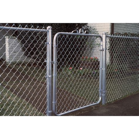 4-ft H x 4-ft W Galvanized Steel Chain Link Fence Gate in the Chain ...