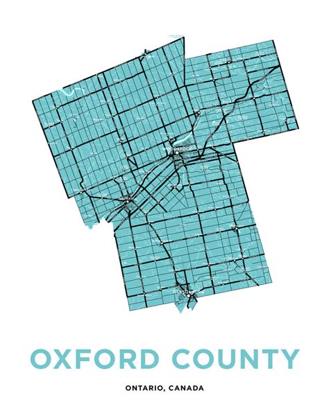 Oxford County Map Print – Jelly Brothers