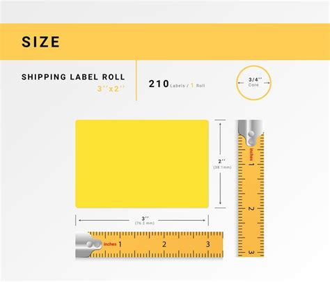 12 Rolls, 3x2 YELLOW Zebra Compatible Labels on a 3/4 CORE, Mobile Printer 210 Labels a Roll - Etsy