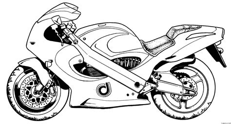 Basic Motorcycle Coloring Page » Turkau