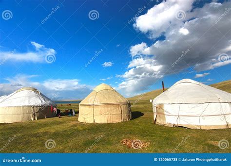 The Ger Camp in a Large Meadow at Ulaanbaatar , Mongolia Stock Photo - Image of nature, green ...