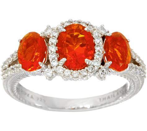 Judith Ripka Sterling Silver 1.50 cttw Mexican Fire Opal Ring — QVC.com