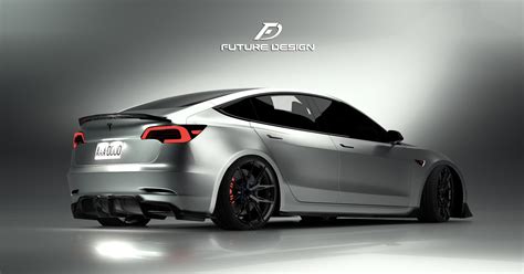 Future Design Carbon Fiber REAR SPOILER for Tesla Model 3