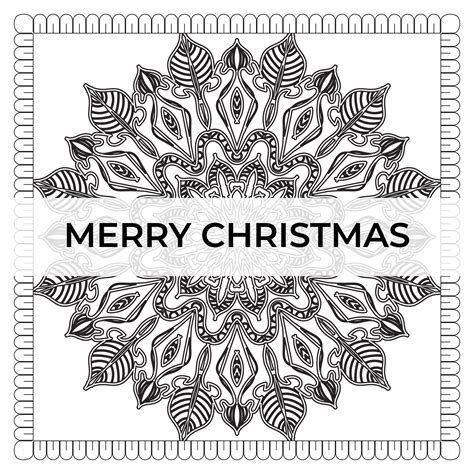 Merry Christmas with mandala 3550970 Vector Art at Vecteezy