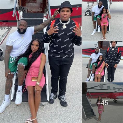 Rick Ross, with his son and daughter Toie Ashanti, flew on a $20 million private jet to New York ...