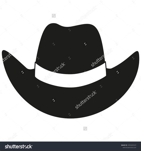 Black White Cowboy Hat Silhouette Wild Stock Vector (Royalty Free ...