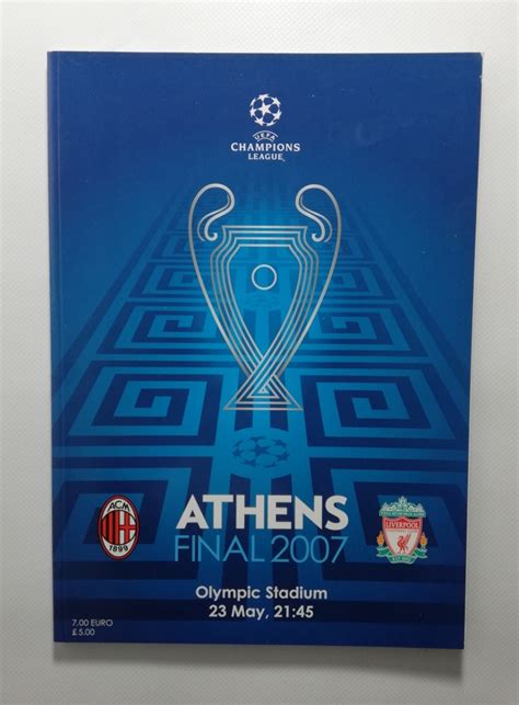 2007 Champions League Final AC Milan vs Liverpool Programme football ...