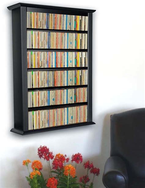 Wall Mount CD DVD Storage Rack 342 CD 160 DVD - 5 color