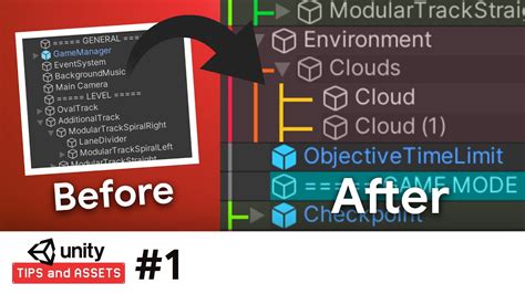 Organise and colorise your hierarchy! | UNITY TIPS and ASSETS #1 - YouTube
