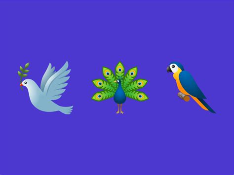 Birds emoji by Andrew for Icons8 on Dribbble