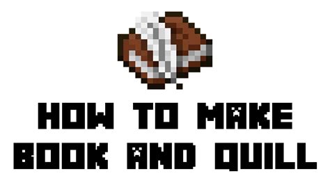 Minecraft Survival: How to Make Book and Quill - YouTube