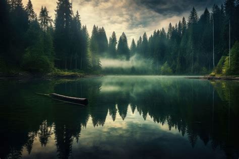 Tranquil scene reflection forest landscape | Free Photo - rawpixel