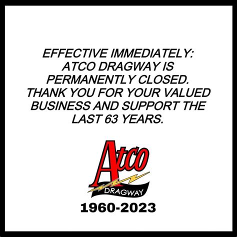 Atco Dragway is Closing Effectively Immediately – RacingJunk News