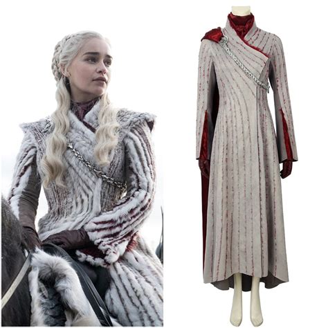 Game of Thrones Season 8 Daenerys Targaryen EW Cover Outfit Cosplay ...