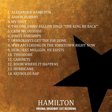 I had my girlfriend guess Hamilton songs and made a cover for it : hamiltonmusical