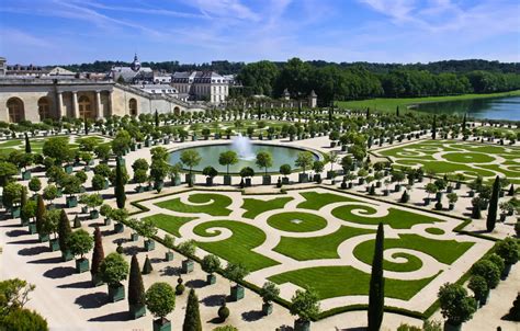 Wallpaper France, Versailles, Castle, Garden, Architecture images for desktop, section пейзажи ...