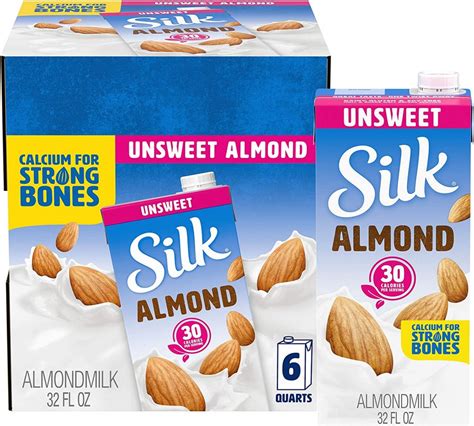 Amazon Lowest Price: Silk Almond Milk Unsweetened Original 32 oz (Pack ...