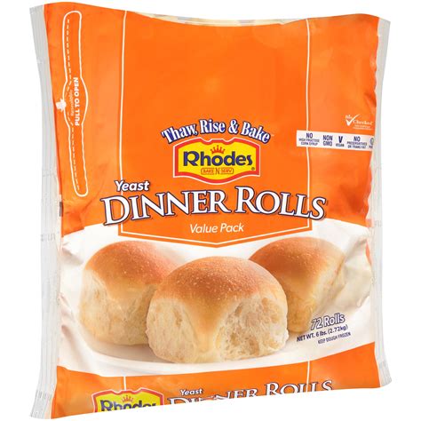 Rhodes Bake-N-Serv® Frozen White Dinner Rolls Dough 72 ct Bag - Walmart ...