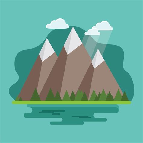 Premium Vector | Flat vector mountain 157