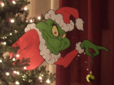 Grinch in your tree / Stealing the ornaments / cutout large ornament ...