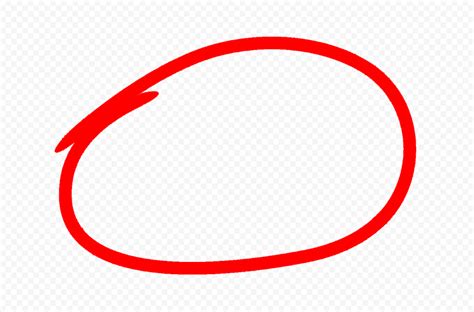 Marker Sketch Red Circle HD PNG | Citypng