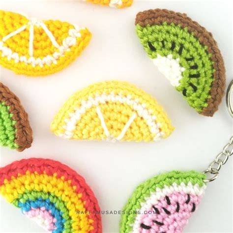 Crochet Fruit Slice Keychains – Step-by-Step Tutorial for Beginners