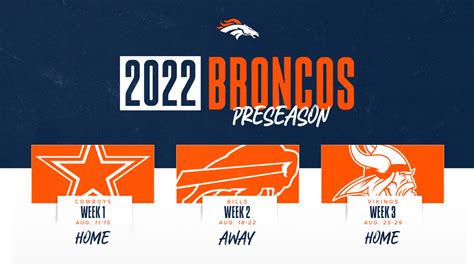 2022 Denver Broncos schedule: Preseason matchup info for games vs ...