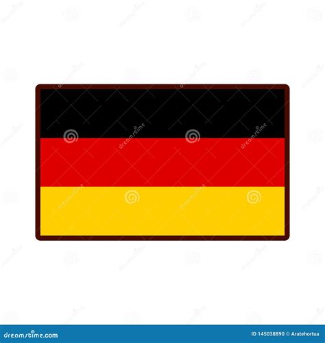 Cartoon Germany Flag Emoji Icon Isolated Stock Vector - Illustration of travel, german: 145038890