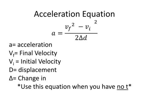 PPT - Kinematics Equations PowerPoint Presentation - ID:2157638