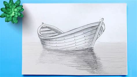 Discover 73+ pencil sketch boat best - in.eteachers