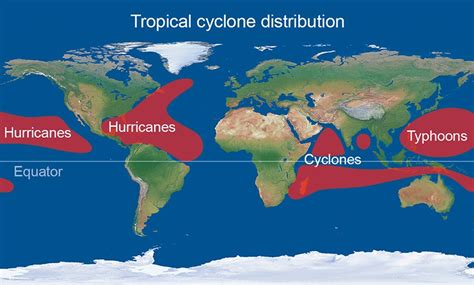 Location of tropical cyclones - Met Office