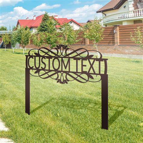 Personalized Metal Garden Sign With Stakes, Metal Garden Stake Sign ...