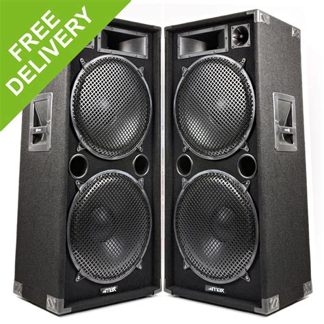 PAIR Max 2x15 4000w Passive DJ BAND KARAOKE PA DISCO Loud Bass Speakers ...