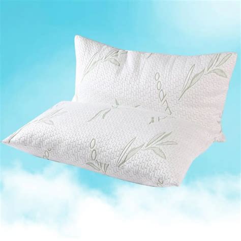 Adeeing Bamboo Pillow Cooling Shredded Memory Foam Adjustable Loft Back Side Stomach Cool ...