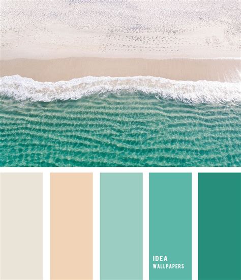 Sand and green sea inspired color palette - Taupe and green color scheme