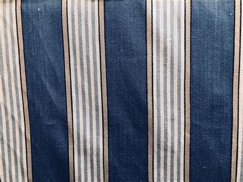 NEW Cotton French Stripes Upholstery Fabric - Heavyweight - Blue– www ...