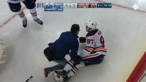 Connor McDavid injured in final game of season