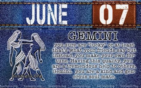 June 7 - Birthday Horoscope Personality | Sun Signs