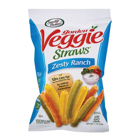 Sensible Portions Ranch Veggie Straws 1 oz Bag | Nassau Candy