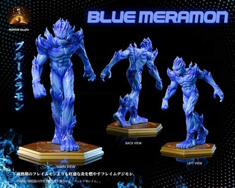 Miman Studio Digimon Adventure Meramon, Blue Meramon and Mojyamon | Mirai Collectibles