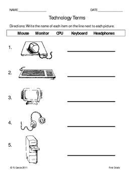 Computer Worksheets For Grade 1