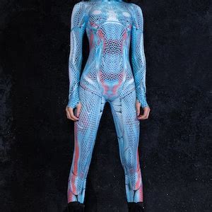 Blue Robot Costume, Halloween Costume Womens, Cosplay Costume, Cyborg ...