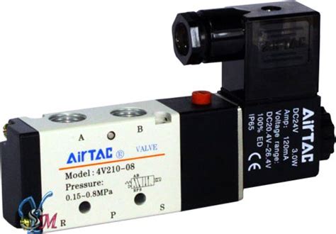 AIRTAC » Solenoid Valve » 3/2 - 5/2 - 5/3 Way » 4V200 Series » AIRTAC Single Solenoid Valve 5/2 ...