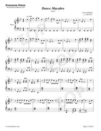 Dance Macabre-Ghost- Free Piano Sheet Music & Piano Chords